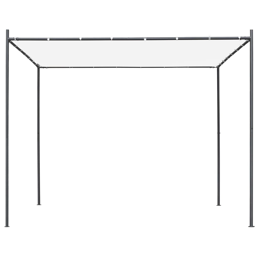 Gazebo with Flat Roof 3x3x2.4 m White 180 g/m²